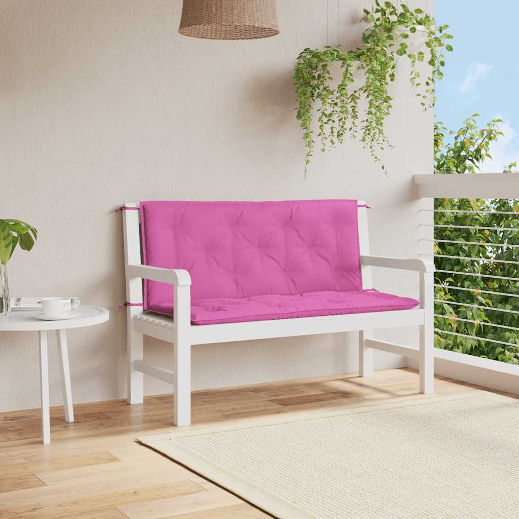 JUNG Vida Gartenbank-Auflagen 2 Stk. Rosa 120x50x7 cm Stoff