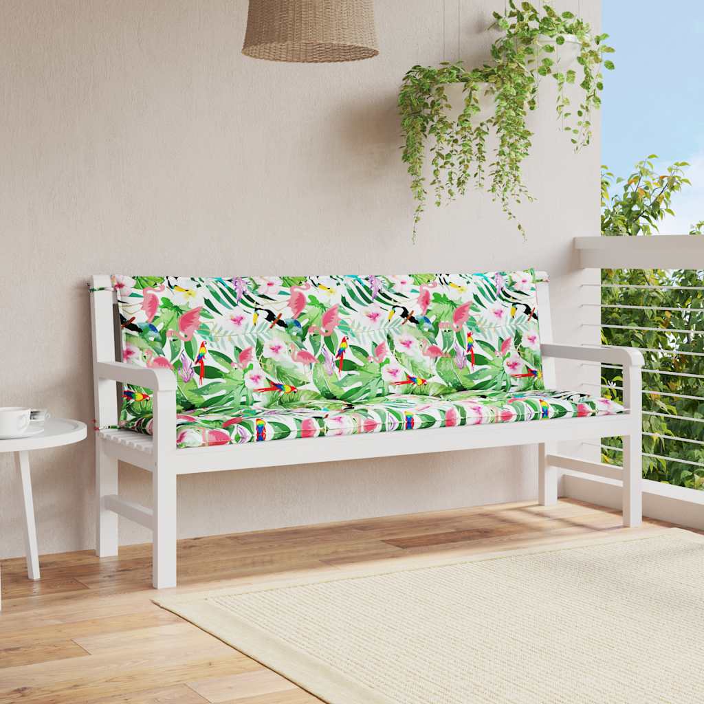 JUNG Vida Gartenbank-Auflagen 2 Stk. Mehrfarbig 150x50x7 cm Stoff