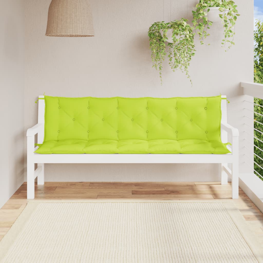 JUNG Vida Gartenbank-Auflagen 2 Stk. Hellgrün 180x50x7 cm Oxford-Gewebe