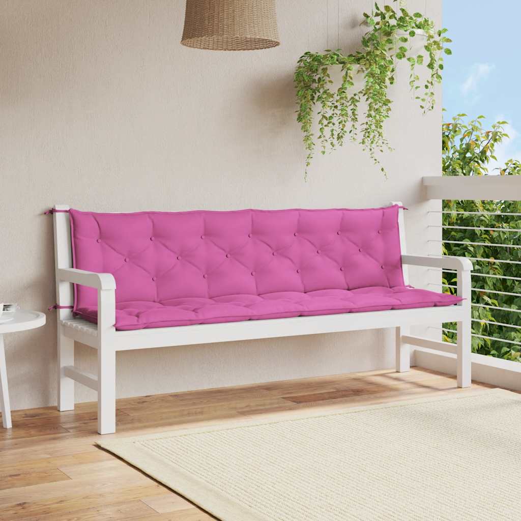 JUNG Vida Gartenbank-Auflagen 2 Stk. Rosa 200x50x7 cm Stoff