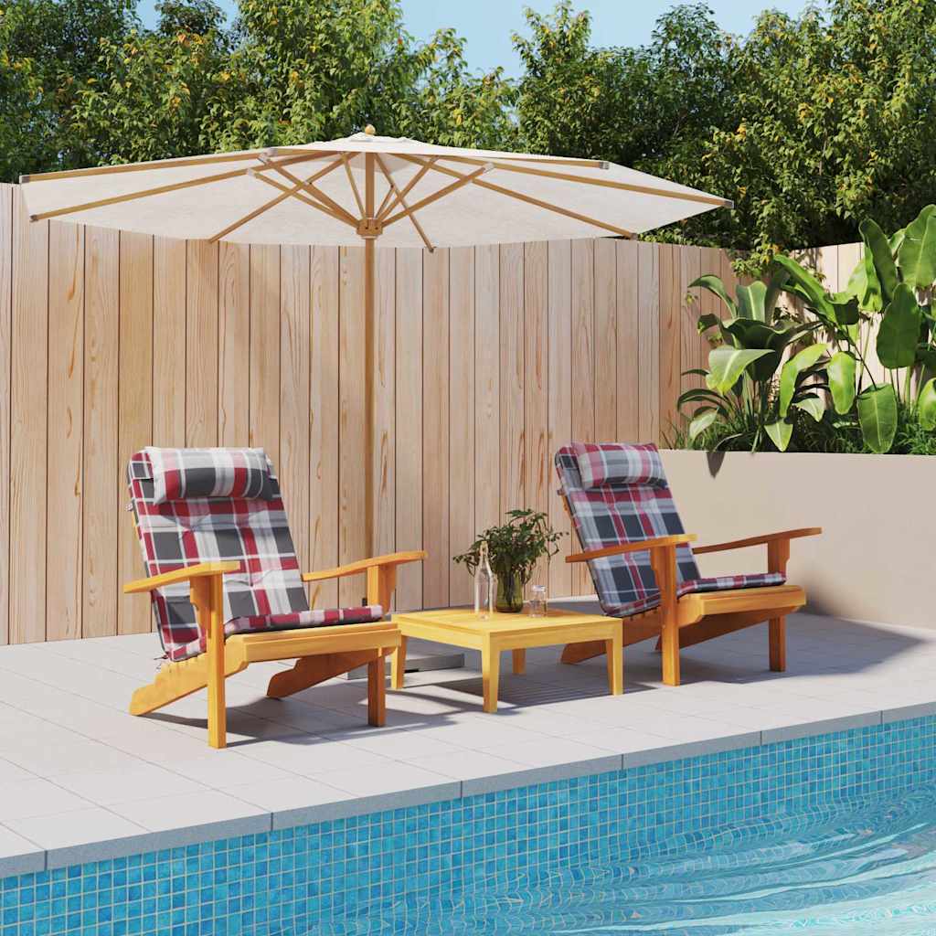JUNG Vida Stuhlkissen 2 pcs Rotkariert 58 x 77 x 4,5 cm Oxford-Stoff