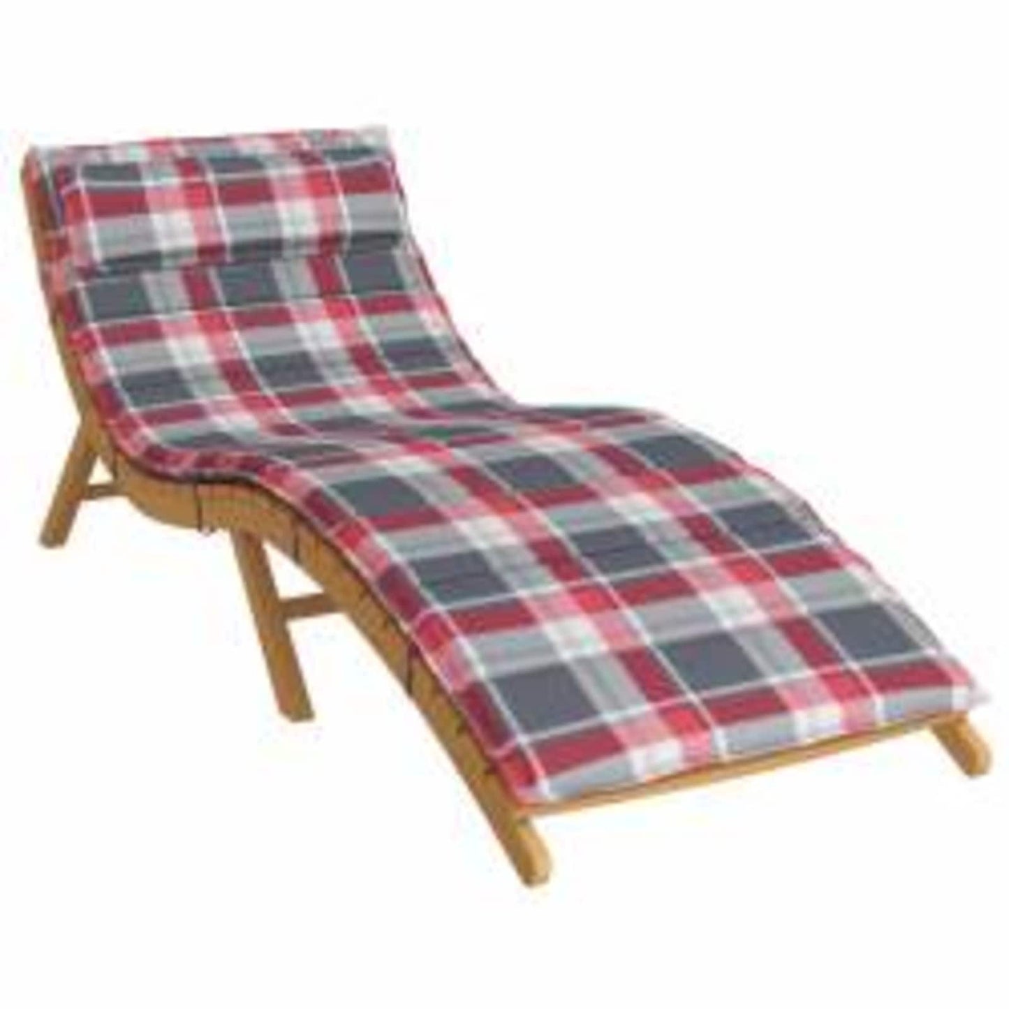 JUNG Vida Sonnen-Lounger Kissen Rot und Grau 180 x 60 x 4 cm Oxford-Stoff