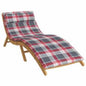 JUNG Vida Sonnen-Lounger Kissen Rot und Grau 180 x 60 x 4 cm Oxford-Stoff