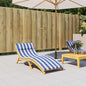 JUNG Vida Sonnenliegen-Auflage Blau&Weiß Gestreift 180x60x4 Oxford-Gewebe