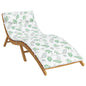 JUNG Vida Sonnen-Lounger Kissen Weiß und Grün 180 x 60 x 4 cm