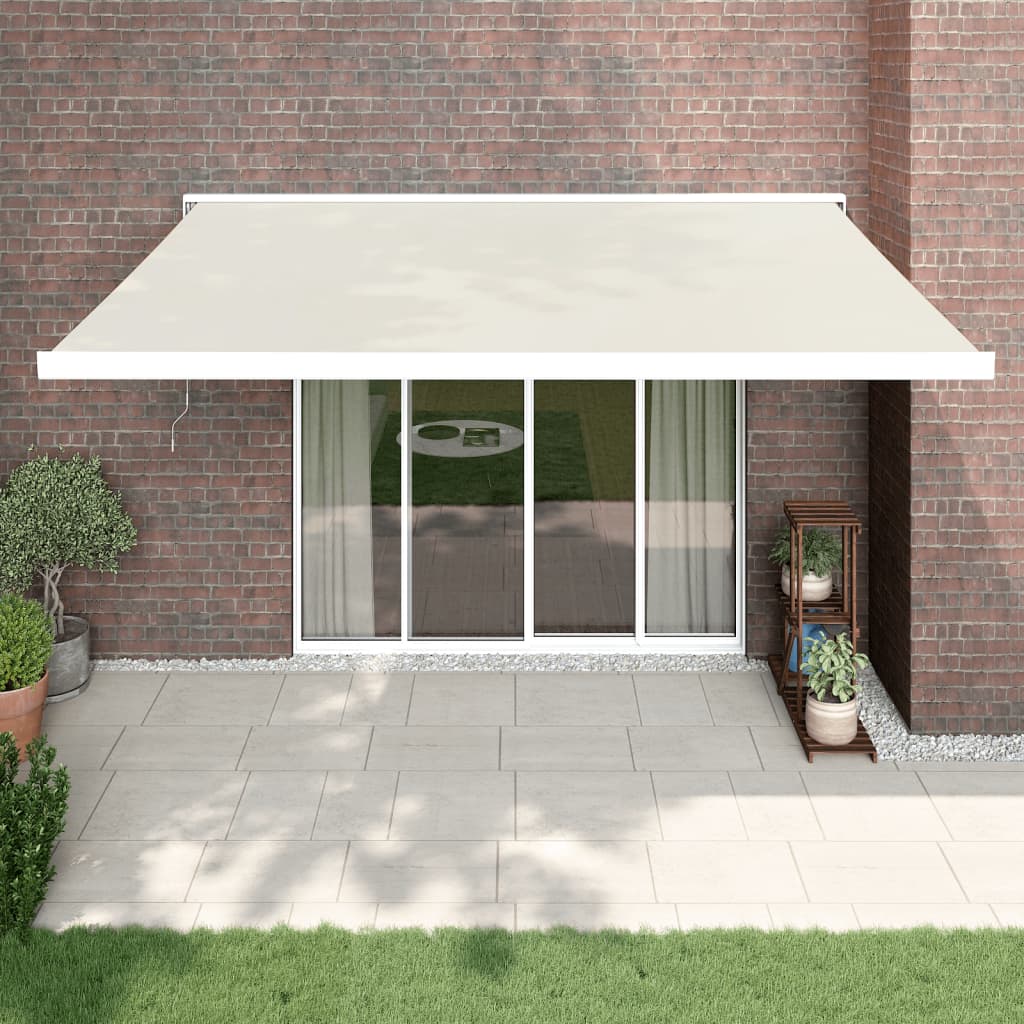 JUNG Vida Markise Einziehbar Creme 4x3 m Stoff und Aluminium