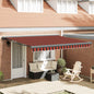 JUNG Vida Markise Einziehbar Orange und Braun 4x3 m Stoff & Aluminium
