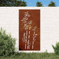 JUNG Vida Garten-Wanddeko 105x55 cm Cortenstahl Bambus-Design