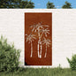 JUNG Vida Garten-Wanddeko 105x55 cm Cortenstahl Palmen-Design