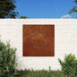 JUNG Vida Garten-Wanddeko 55x55 cm Cortenstahl Sonne-Design
