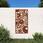 JUNG Vida Garten-Wanddeko 105x55 cm Cortenstahl Zahnrad-Design