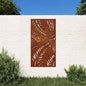 JUNG Vida Garten-Wanddeko 105x55 cm Cortenstahl Blatt-Design