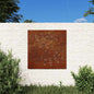 JUNG Vida Garten-Wanddeko 55x55 cm Cortenstahl Sonne-Design