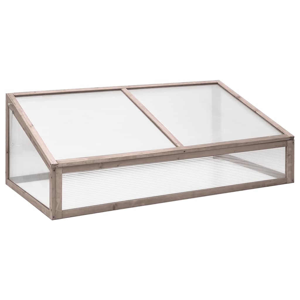 JUNG Vida Gewächshaus Grau 110x56x39 cm Tannenholz