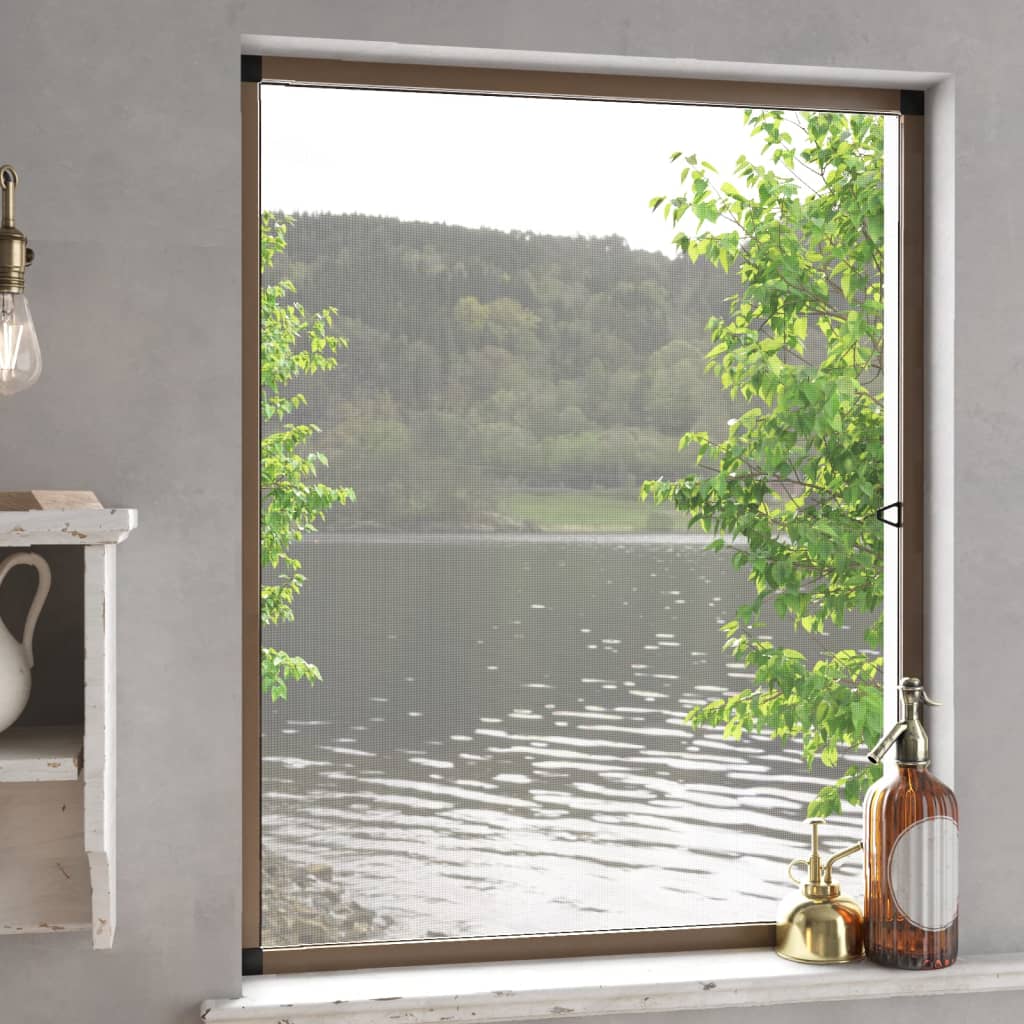JUNG Vida Insektenschutz für Fenster Braun 80x100 cm