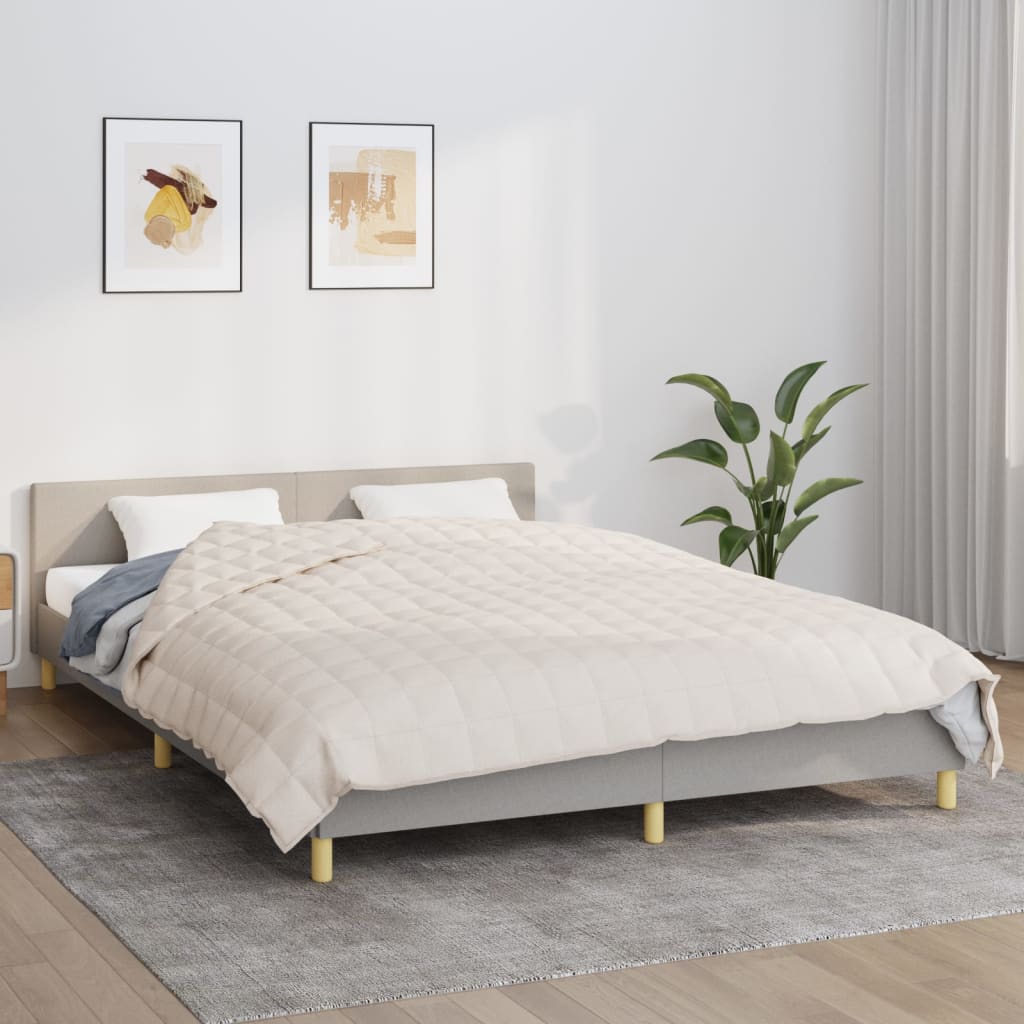 JUNG Vida Gewichtsdecke Hellcreme 200x220 cm 9 kg Stoff