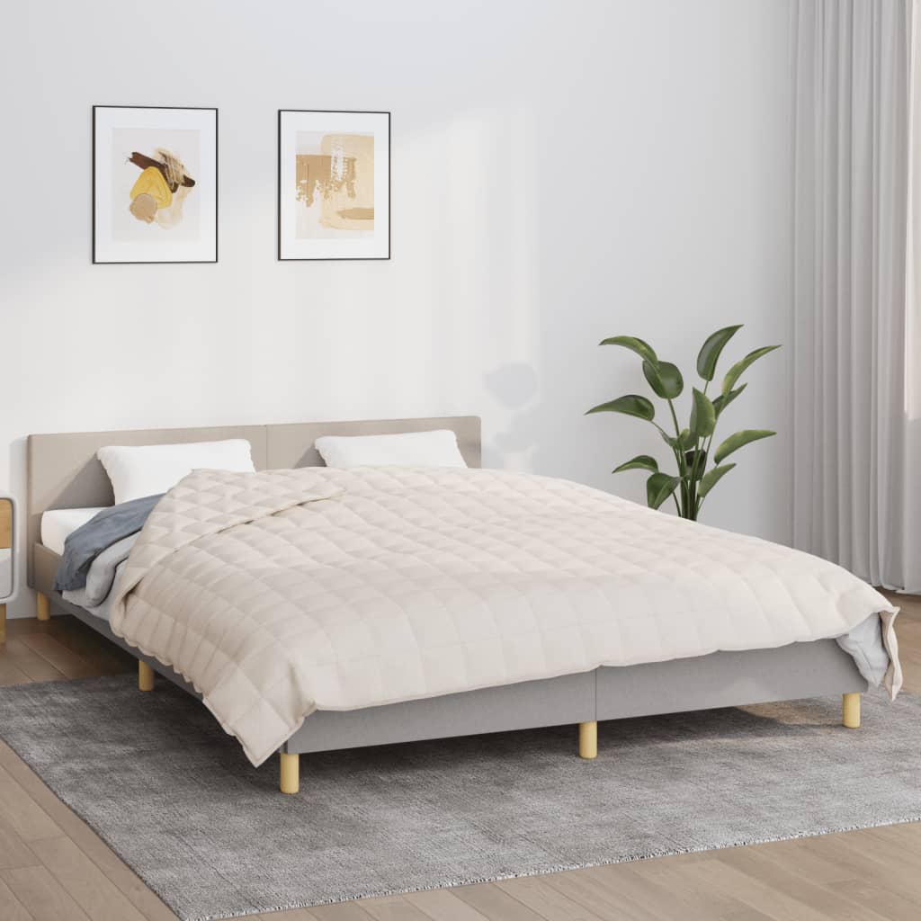JUNG Vida Gewichtsdecke Hellcreme 220x240 cm 11 kg Stoff