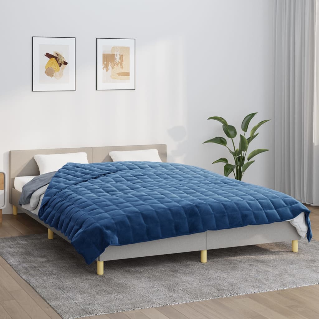 JUNG Vida Gewichtsdecke Blau 200x220 cm 9 kg Stoff