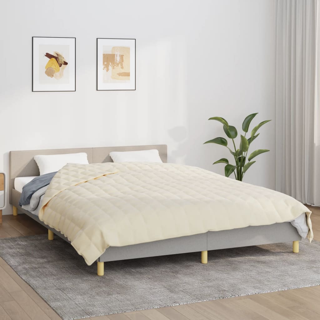 JUNG Vida Gewichtsdecke Hellcreme 220x230 cm 11 kg Stoff