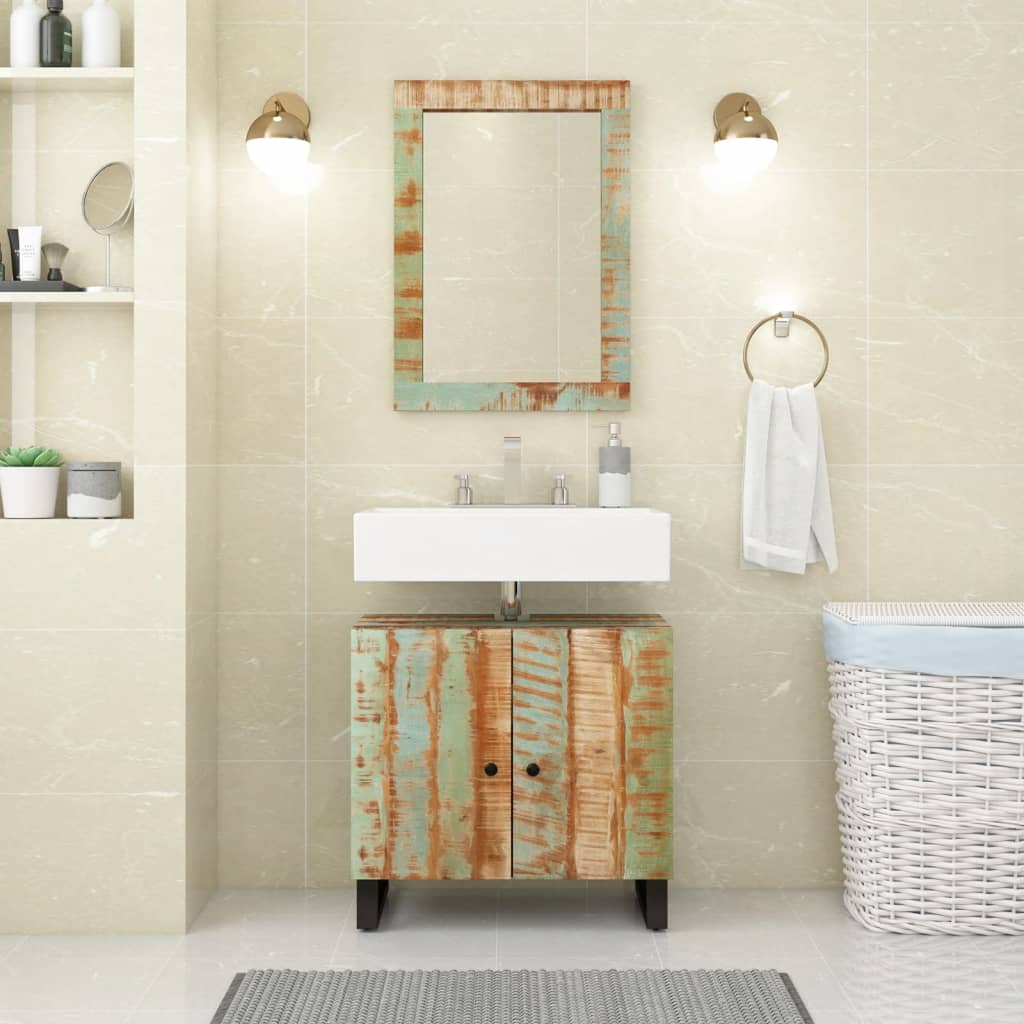 JUNG Vida Spiegel 70x50 cm Altholz Massiv und Glas