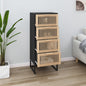 JUNG Vida Highboard Schwarz 40x30x95 cm Holzwerkstoff
