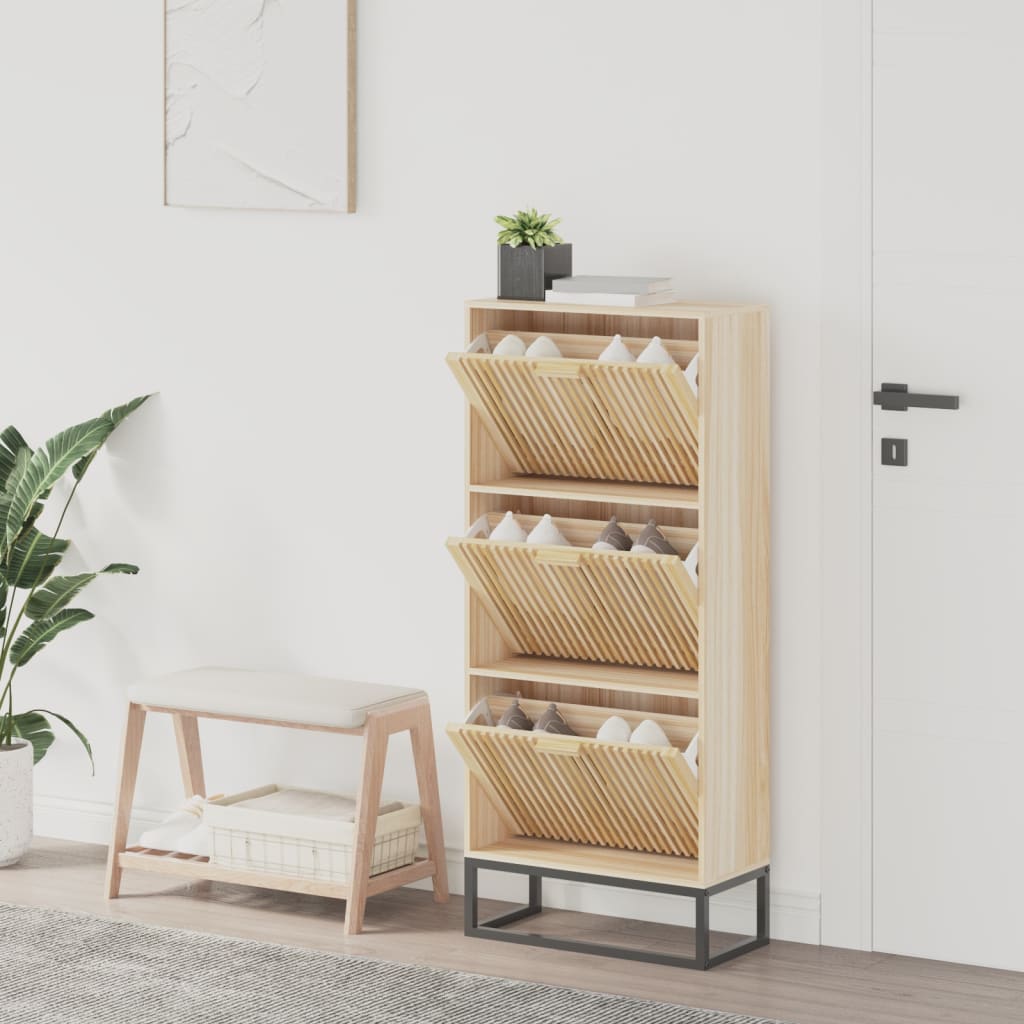 JUNG Vida Schuhschrank 52x25x120 cm Holzwerkstoff