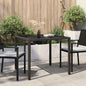 JUNG Vida Gartentisch Braun 90 x 90 x 75 cm Poly-Rattan