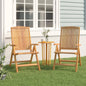 JUNG Vida Gartenstühle 2 Stk. Verstellbar Massivholz Teak
