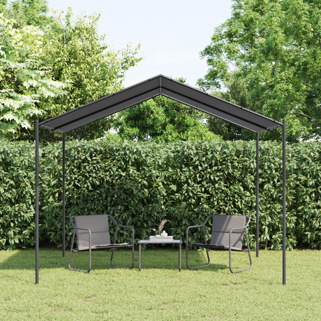 JUNG Vida Gartenpavillon Anthrazit 3x3 m Stahl und Stoff