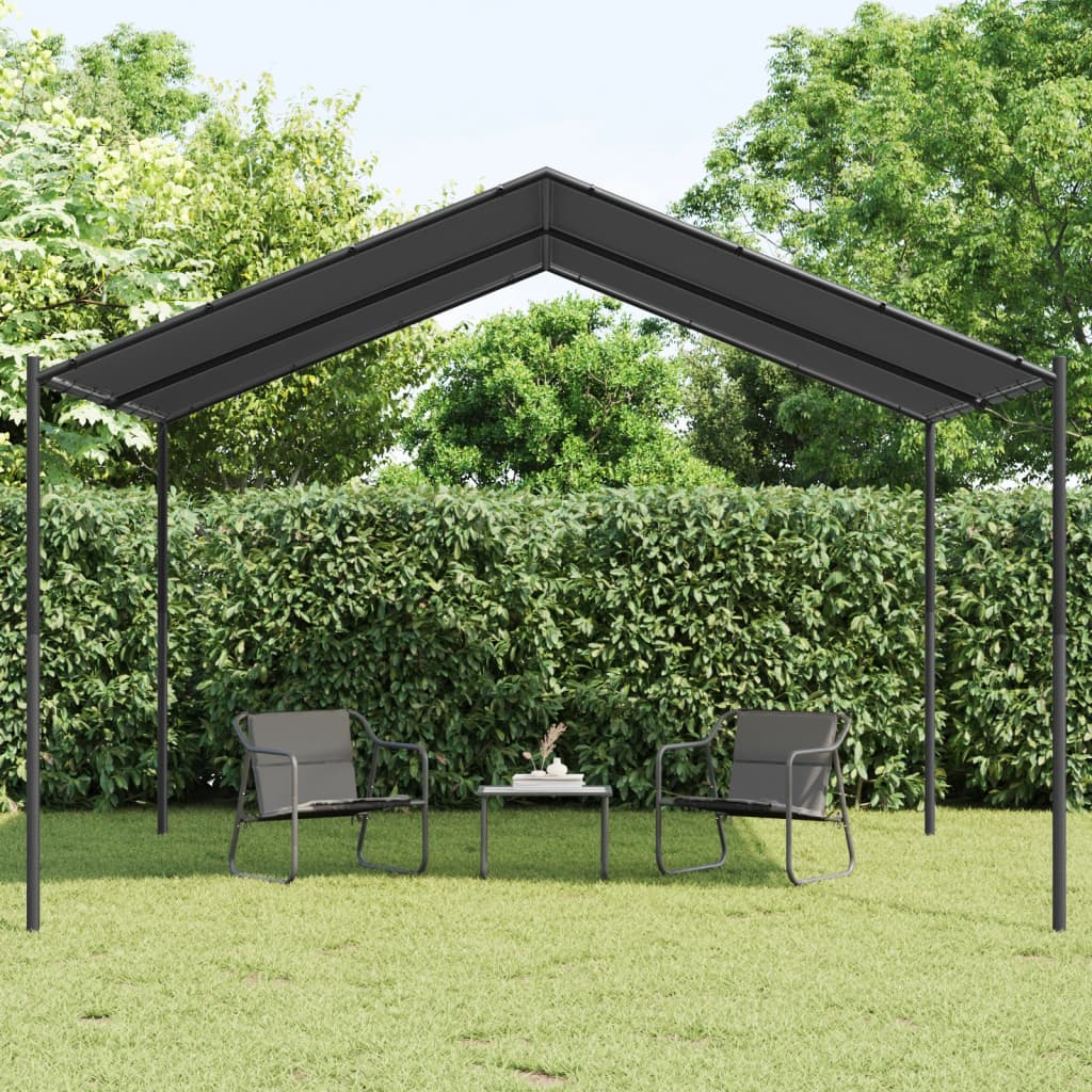 JUNG Vida Gartenpavillon Anthrazit 4x4 m Stahl und Stoff
