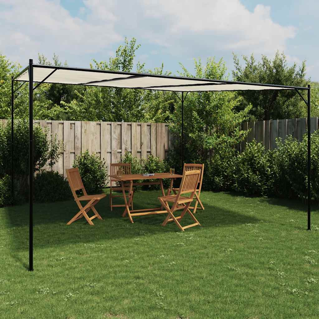 JUNG Vida Pavillon Weiß 4x4 m 180 g/m² Stoff und Stahl