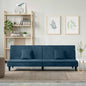 JUNG Vida Schlafsofa Blau Samt