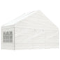 JUNG Vida Pavillon mit Dach Weiß 5,88x2,23x3,75 m Polyethylen