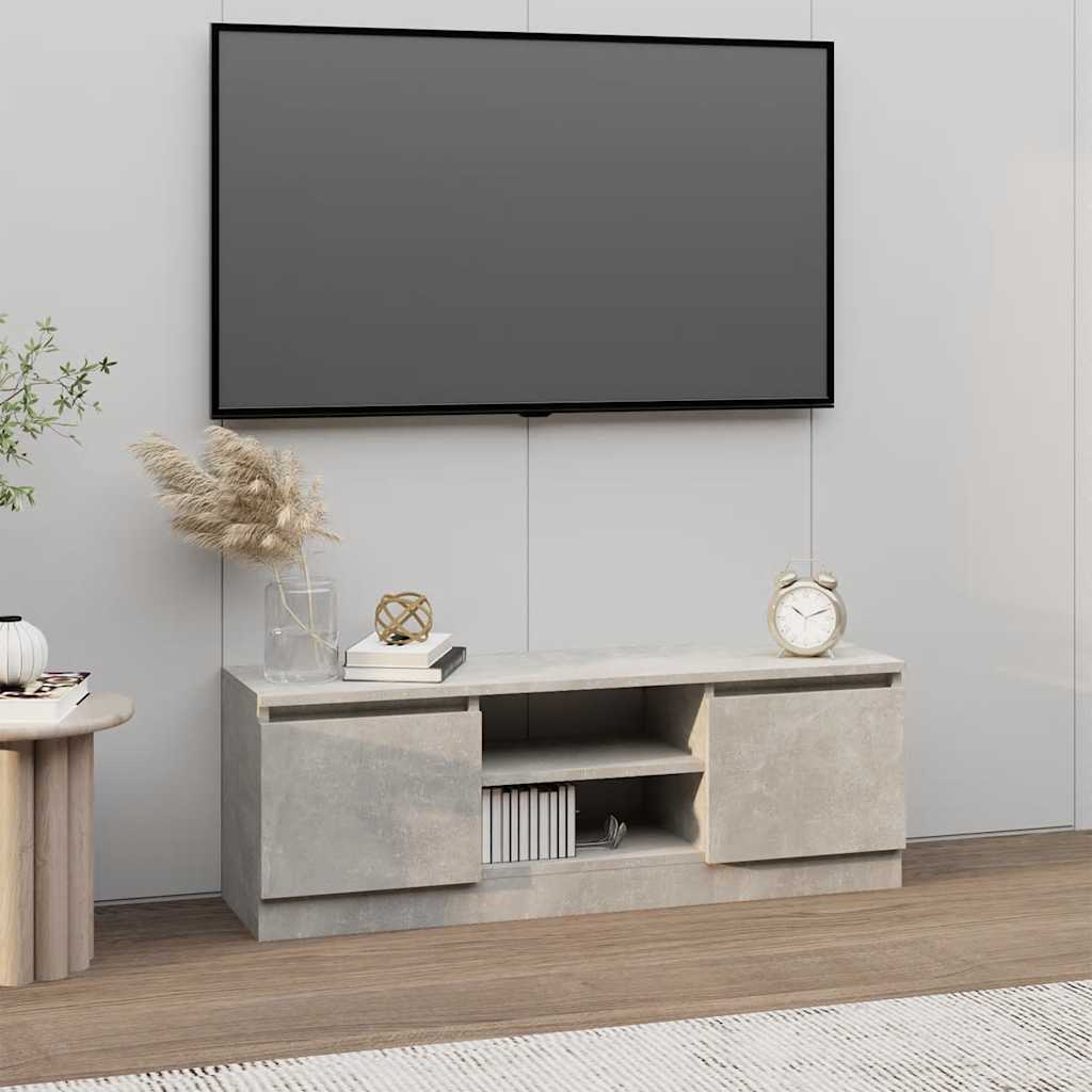 JUNG Vida TV-Schrank mit Tür Betongrau 102x30x36 cm