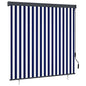 JUNG Vida Rollo Gestreift Blau und Weiß 180 x 250 cm Stoff und Aluminium