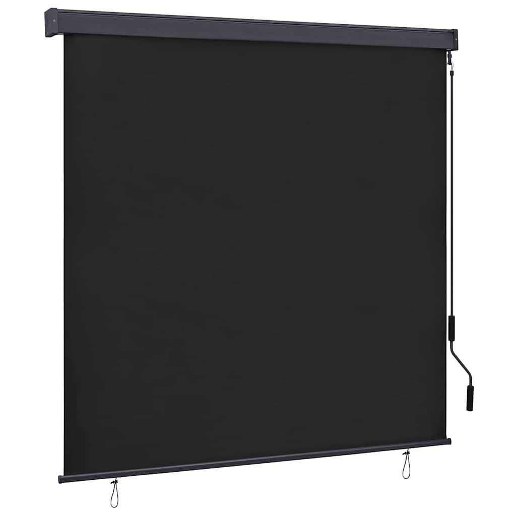 JUNG Vida Rollo mit Vorhängen Anthrazit 180 x 250 cm Stoff und Aluminium