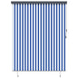 JUNG Vida Rollo Gestreift Blau und Weiß 200 x 250 cm Stoff und Aluminium