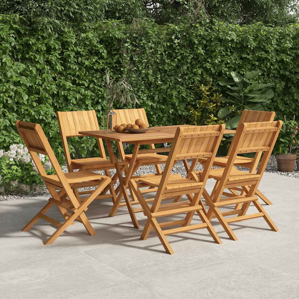 JUNG Vida Gartenstühle 6 Stk. Klappbar 47x61x90 cm Massivholz Teak