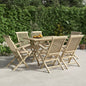 JUNG Vida Gartenstühle 6 Stk. Klappbar Grau 56x61x89 cm Massivholz Teak