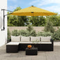 JUNG Vida Wand-Sonnenschirm mit LEDs Gelb 290 cm