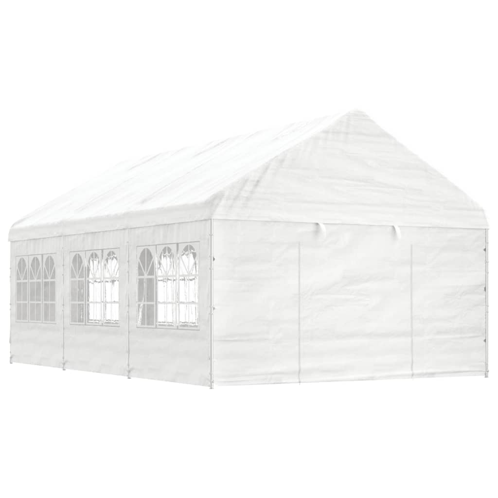 JUNG Vida Pavillon mit Dach Weiß 6,69 x 4,08 x 3,22 m Polyethylen