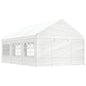 JUNG Vida Pavillon mit Dach Weiß 6,69 x 4,08 x 3,22 m Polyethylen