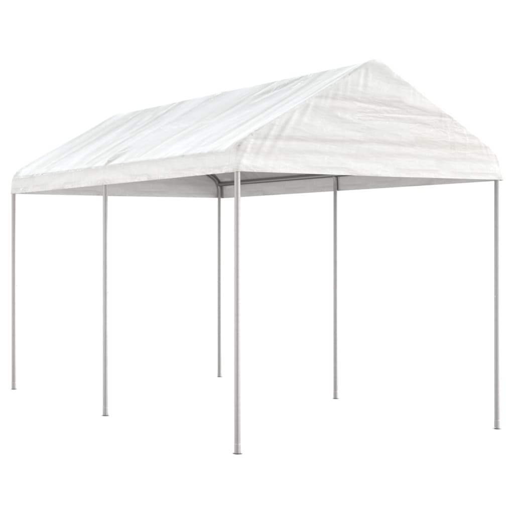 JUNG Vida Pavillon mit Dach Weiß 4,46x2,28x2,69 m Polyethylen