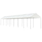 JUNG Vida Pavillon mit Dach Weiß 15,61x2,28x2,69 m Polyethylen