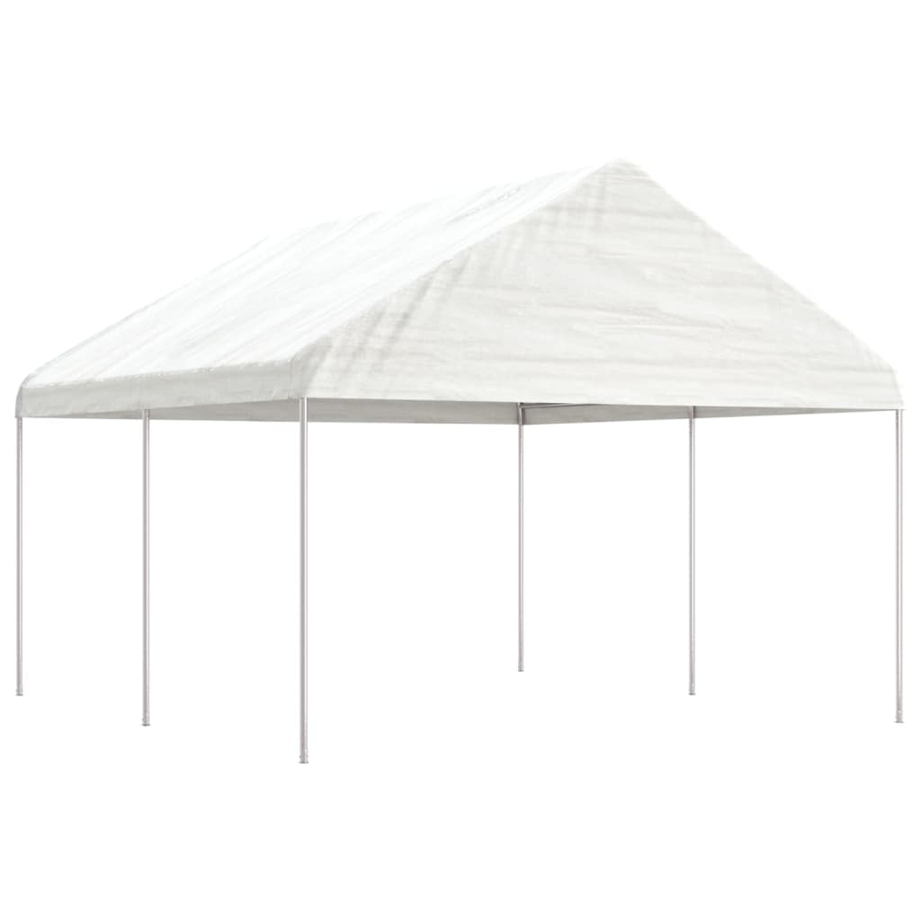 JUNG Vida Pavillon mit Dach Weiß 4,46x4,08x3,22 m Polyethylen
