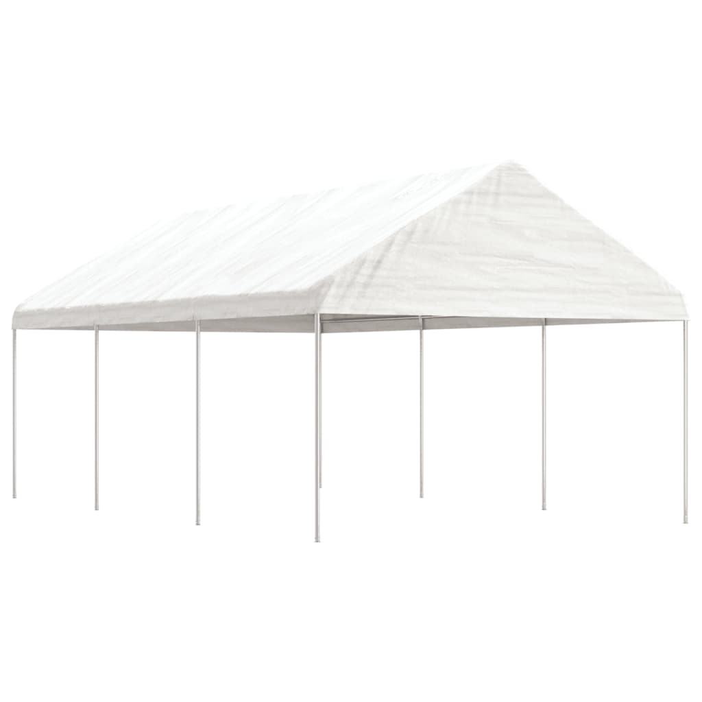 JUNG Vida Pavillon mit Dach Weiß 6,69 x 4,08 x 3,22 m Polyethylen