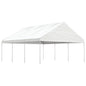 JUNG Vida Pavillon mit Dach Weiß 6,69x5,88x3,75 m Polyethylen
