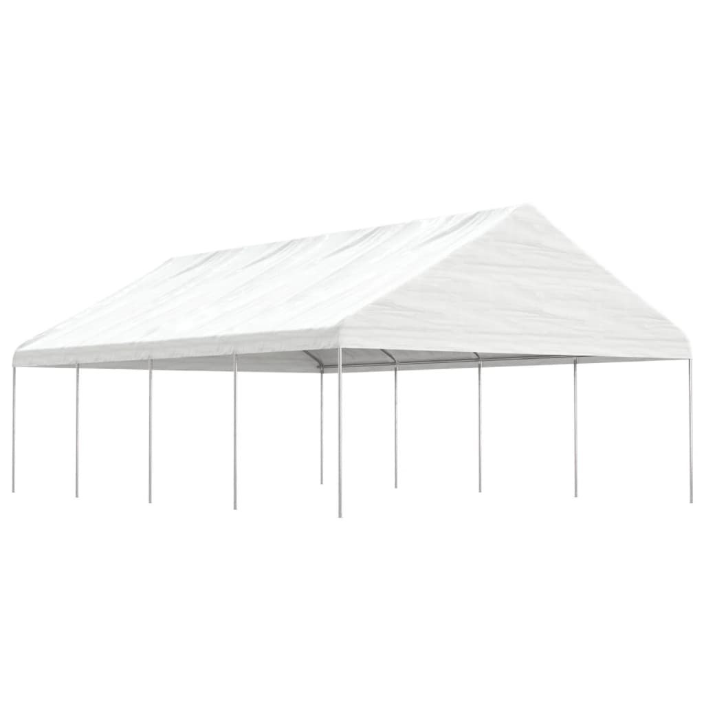 JUNG Vida Pavillon mit Dach Weiß 8,92x5,88x3,75 m Polyethylen