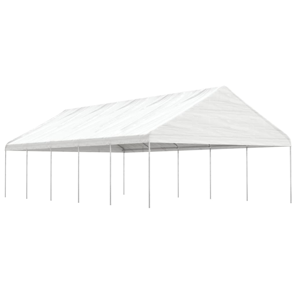 JUNG Vida Pavillon mit Dach Weiß 11,15x5,88x3,75 m Polyethylen