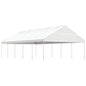 JUNG Vida Pavillon mit Dach Weiß 11,15x5,88x3,75 m Polyethylen